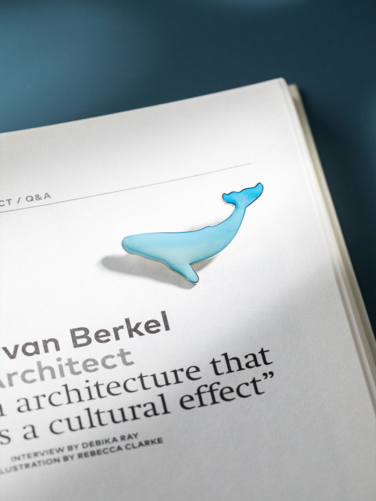 Whale Brooch Men And Women Simple Niche Student Cartoon Pin Clothes Bag Accessories