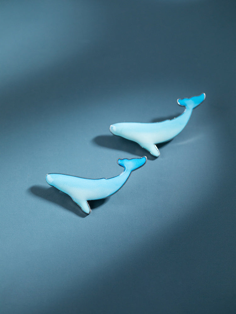 Whale Brooch Men And Women Simple Niche Student Cartoon Pin Clothes Bag Accessories