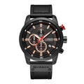Men Waterproof Chronograph Sport Military Male Clock Top Brand Luxury Leather Man Wristwatch