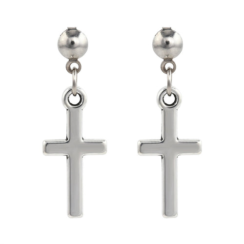 Cross Earrings Ear Buckle All-match Glossy Earrings Men And Women Accessories