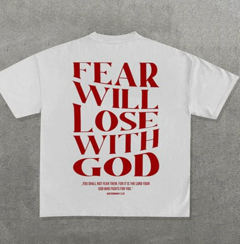 Child Of God Ndy Gothic Letter Pattern Oversized T-Shirt Men