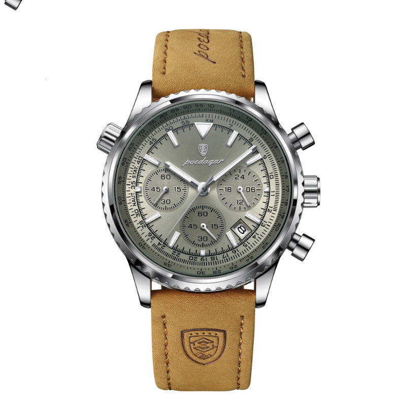 Automatic Mechanical Multi-function High-end Trendy Waterproof Watch Mens And Student Quartz Wristwatch