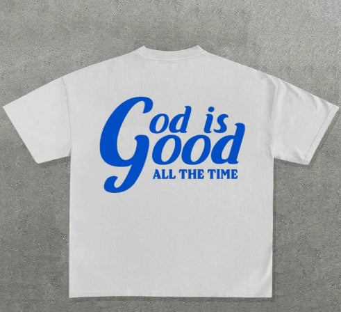 Child Of God Ndy Gothic Letter Pattern Oversized T-Shirt Men