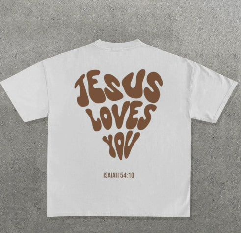 Child Of God Ndy Gothic Letter Pattern Oversized T-Shirt Men