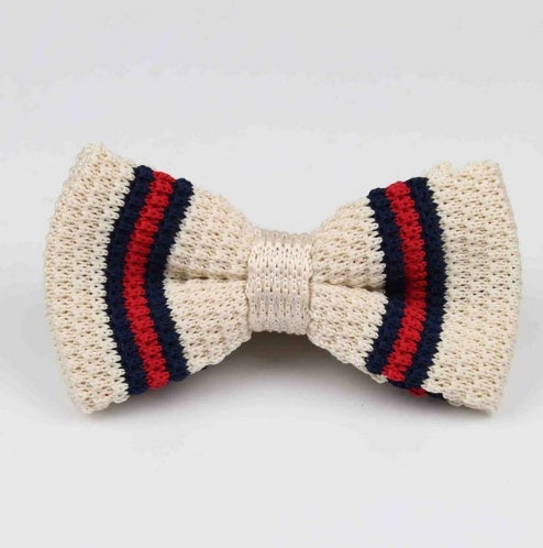 New Style Men Women Knit Bowtie Adjustable Butterfly Double Deck Neckwear Bowties Designer Knitting Dress Knitted Bow Tie