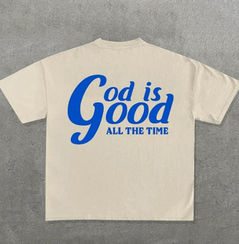 Child Of God Ndy Gothic Letter Pattern Oversized T-Shirt Men