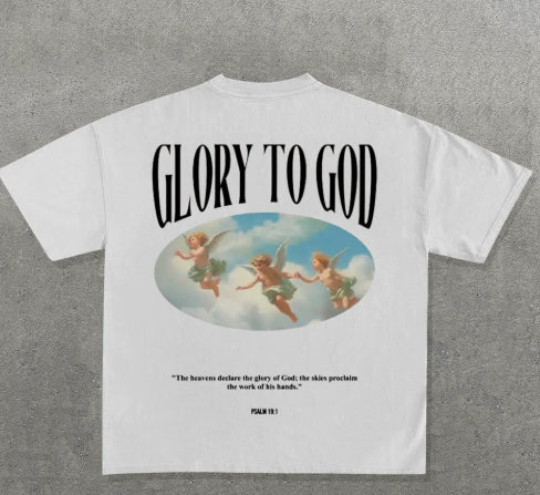 Child Of God Ndy Gothic Letter Pattern Oversized T-Shirt Men