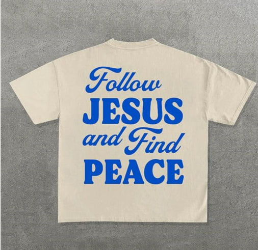 Child Of God Ndy Gothic Letter Pattern Oversized T-Shirt Men