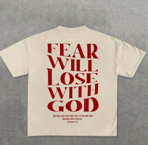 Child Of God Ndy Gothic Letter Pattern Oversized T-Shirt Men