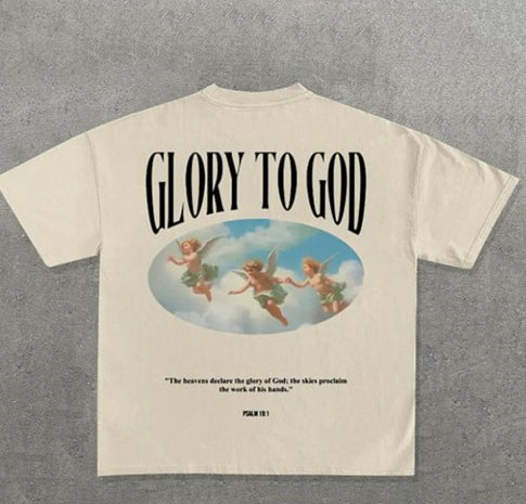 Child Of God Ndy Gothic Letter Pattern Oversized T-Shirt Men