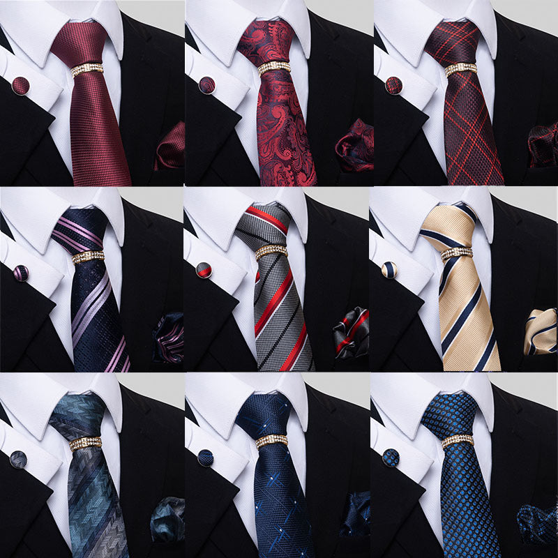 Multi Colored Striped Floral Mens Tie